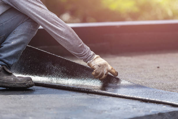 Professional Emergency Waterproofing technician working in Otterbein, IN